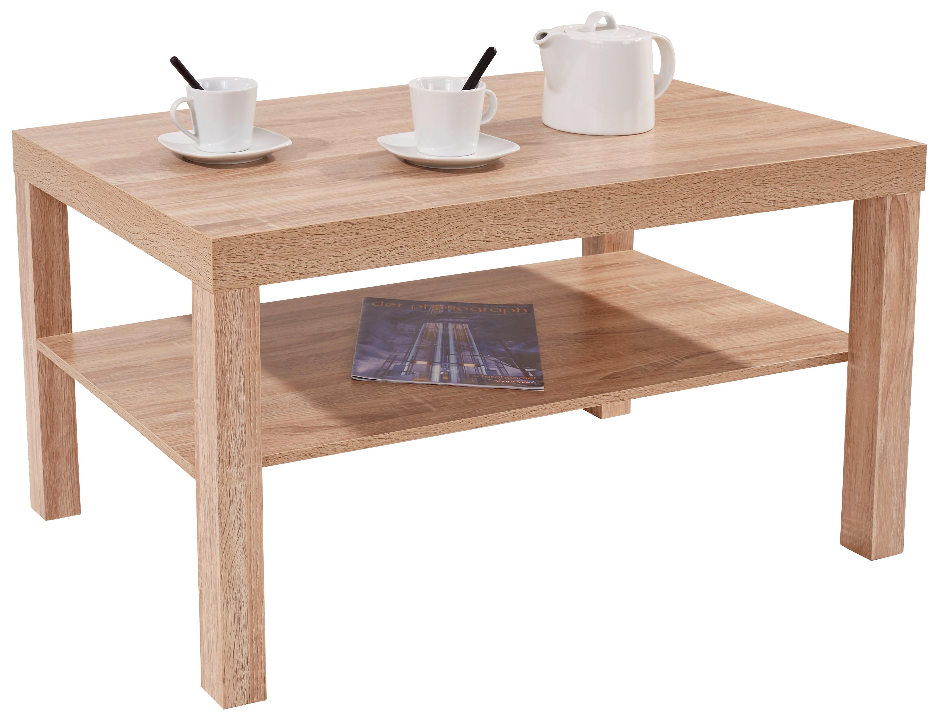 Couchtisch mit Ablagefach Light, Sonoma Eiche Dekor - Sonoma Eiche, MODERN, Holzwerkstoff (90/45/55cm)