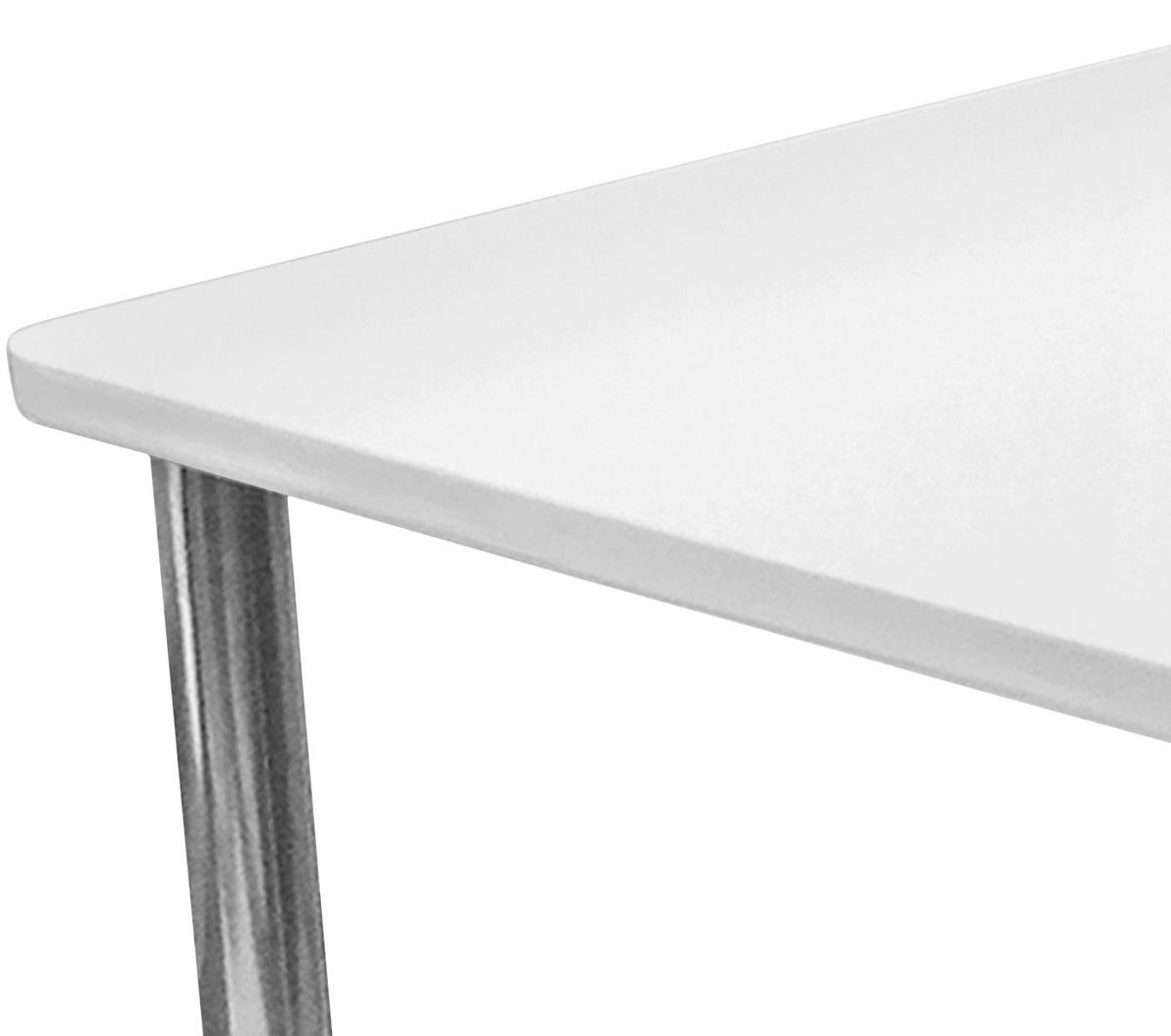 Kisasztal Paul - fehér, Modern, műanyag/faalapú anyag (40/41,5/40cm)