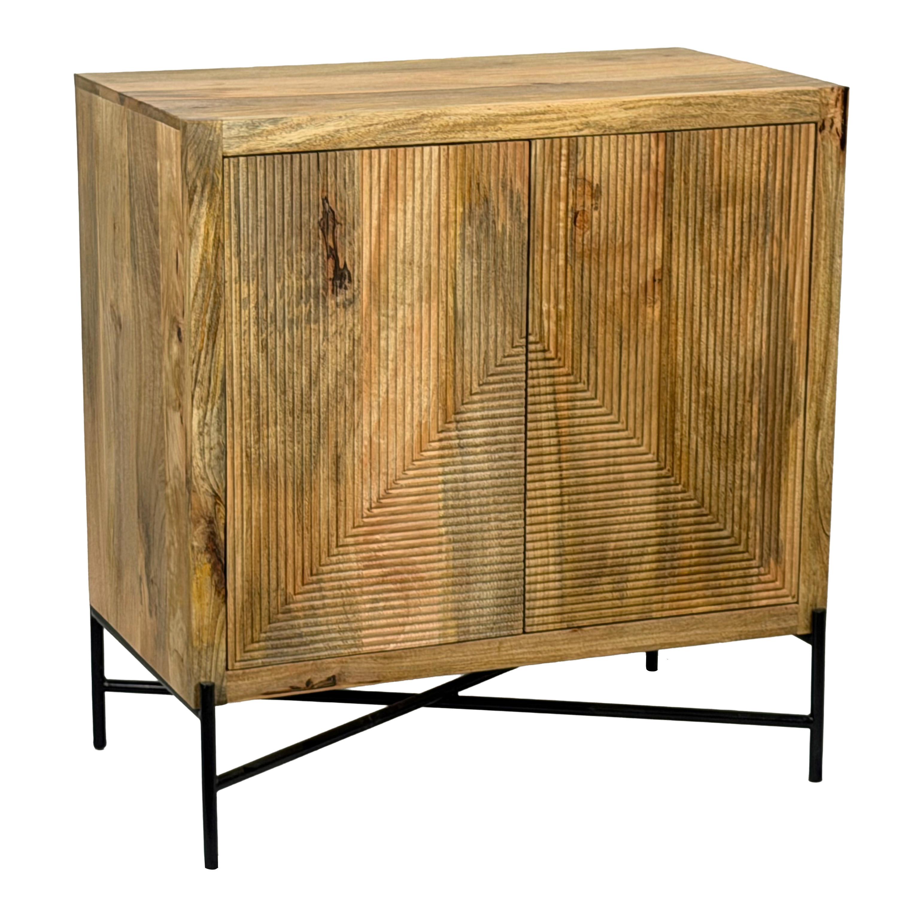 SIDEBOARD Braun B: 91cm - Schwarz/Braun, Design, Holz (91/96/50cm) - Livetastic