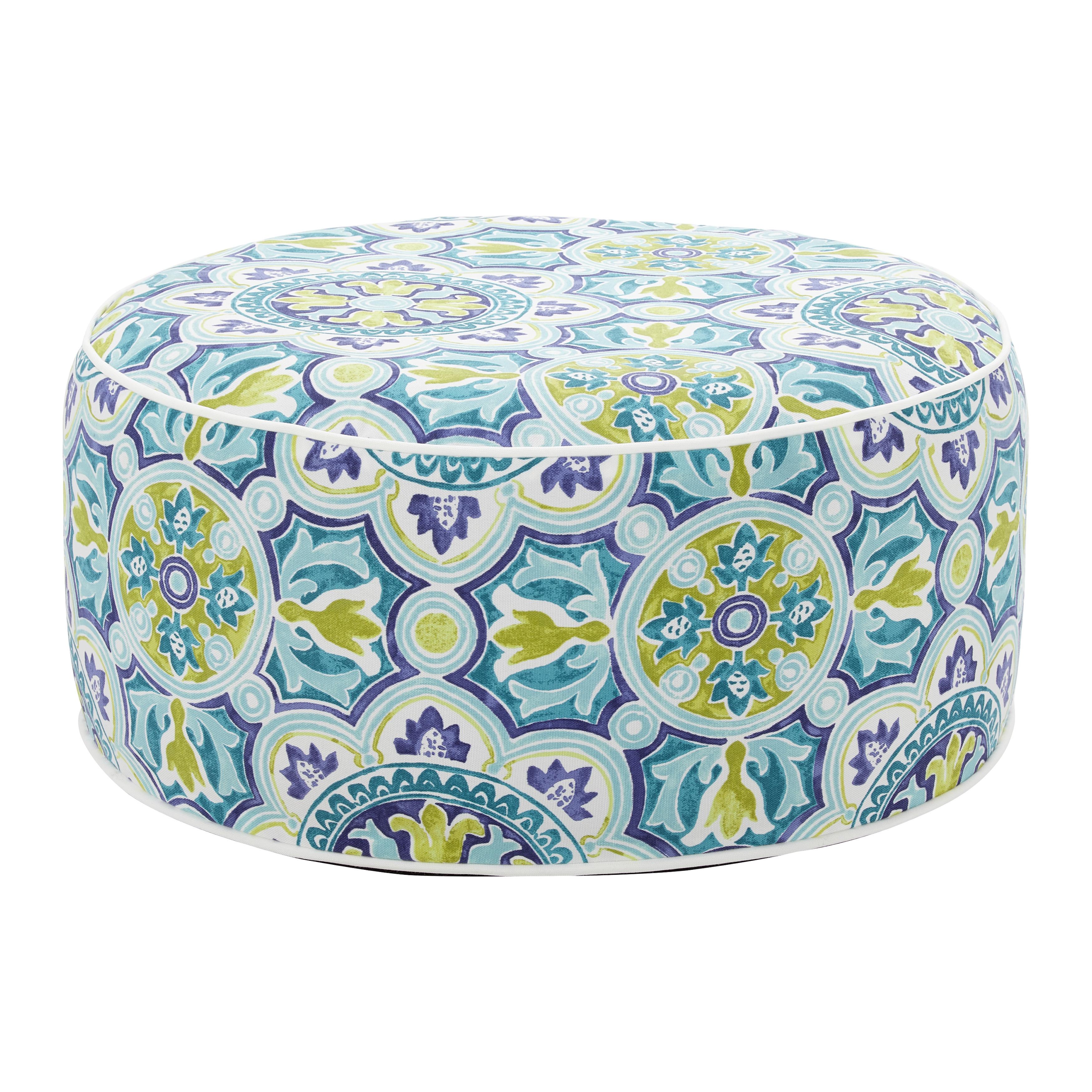 SEDACÍ VENKOVNÍ PODUŠKA CASSY - modrá/vícebarevná, Moderní, textil (53/23/53cm) - Bessagi Garden