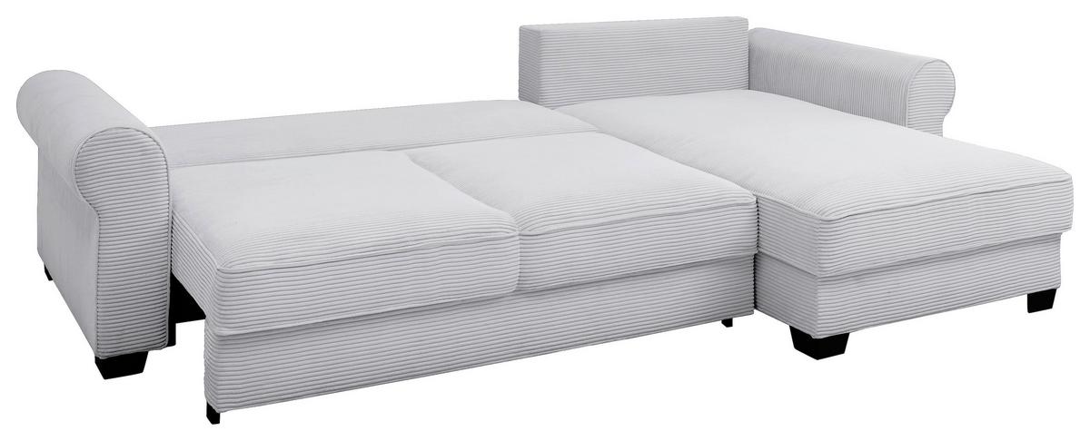 Ecksofa Maureen Hellgrau S: 318x197 Cm - Hellgrau/Schwarz, KONVENTIONELL, Textil (318/197cm) - MID.YOU