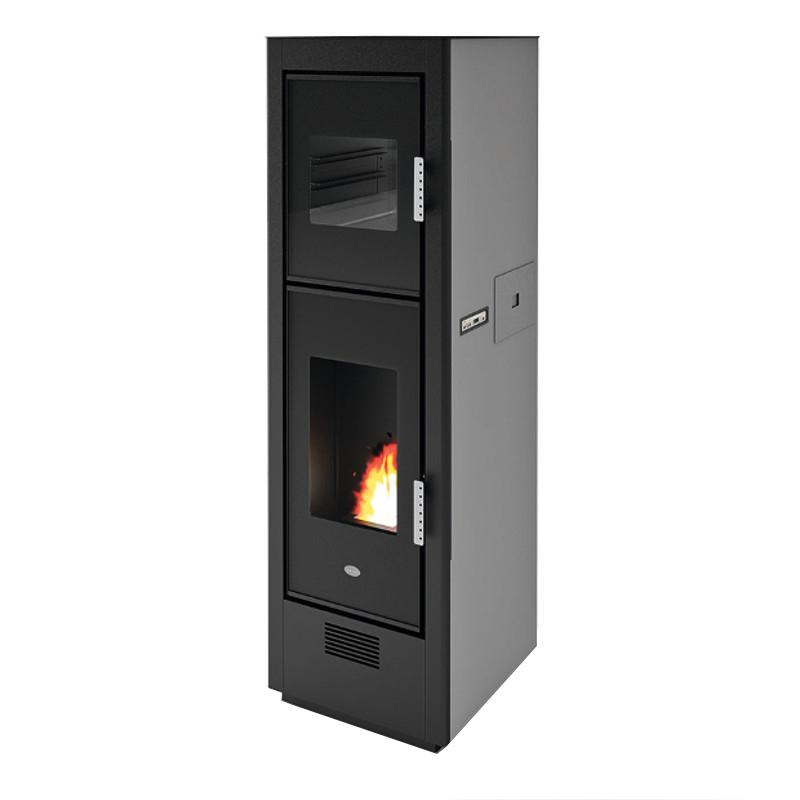 Kaminofen Modern Biscotto Alufarben Metall 7.5 Kw - Alufarben, Basics, Metall (49 /158/55cm)