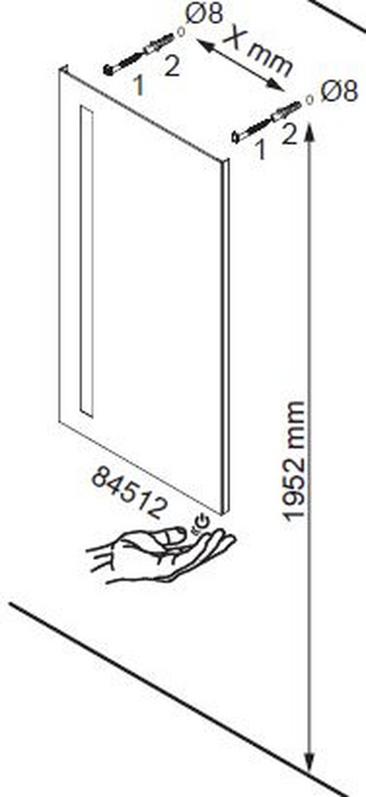 Wandspiegel Linear Rechteckig 40x75 Cm Ohne Rahmen Mit Led - Basics, Glas (40/75/2cm) - MID.YOU