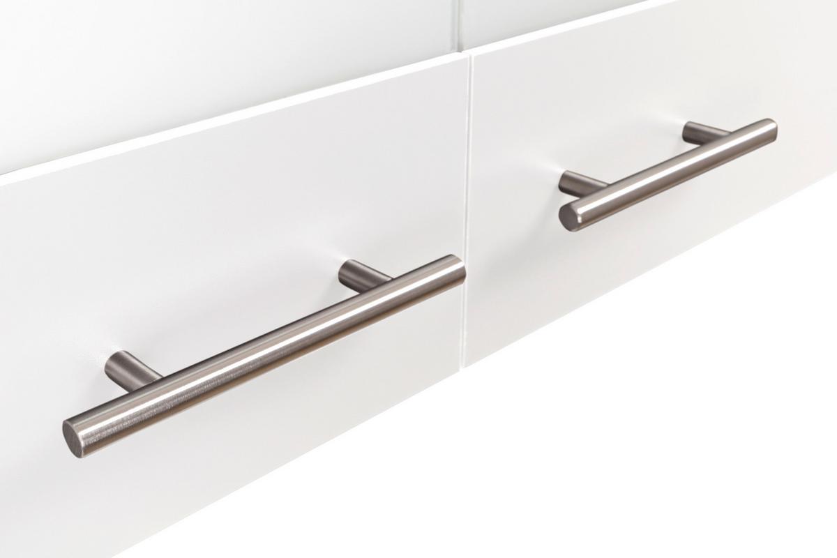 Miniküche Merle Weiß/Eiche Dekor B:100cm - Eichefarben/Weiß, Basics, Glas/Holzwerkstoff (100cm) - Respekta