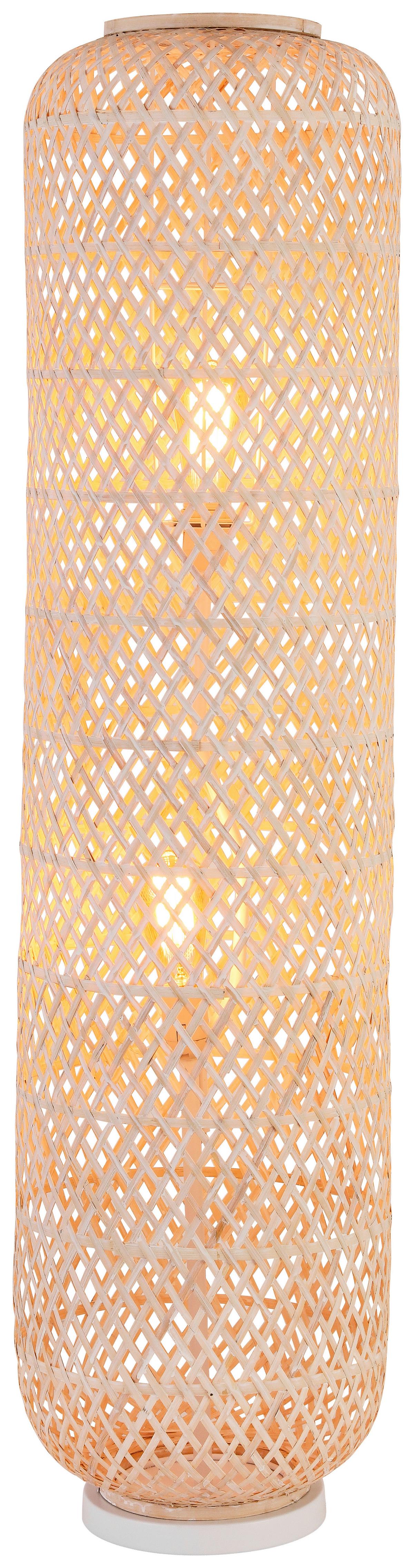STOJACIA LAMPA LAURINA - biela, Modern, kov/drevo (32/120cm) - Bessagi Home