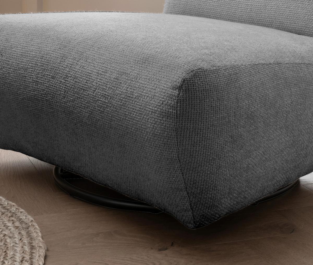 Xxl-sessel Cremallo Grau 360° Drehbar, B: 95 Cm - Schwarz/Grau, Trend, Textil (95/77/94cm) - Livetastic