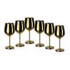 Weinglas 6er-Set Je ca. 500 ml - Goldfarben, Trend, Metall - Echtwerk
