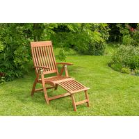 Gartensessel Klappbar Comodoro Naturfarben - Naturfarben, ROMANTIK / LANDHAUS, Holz (62/110/114cm) - Gardenson