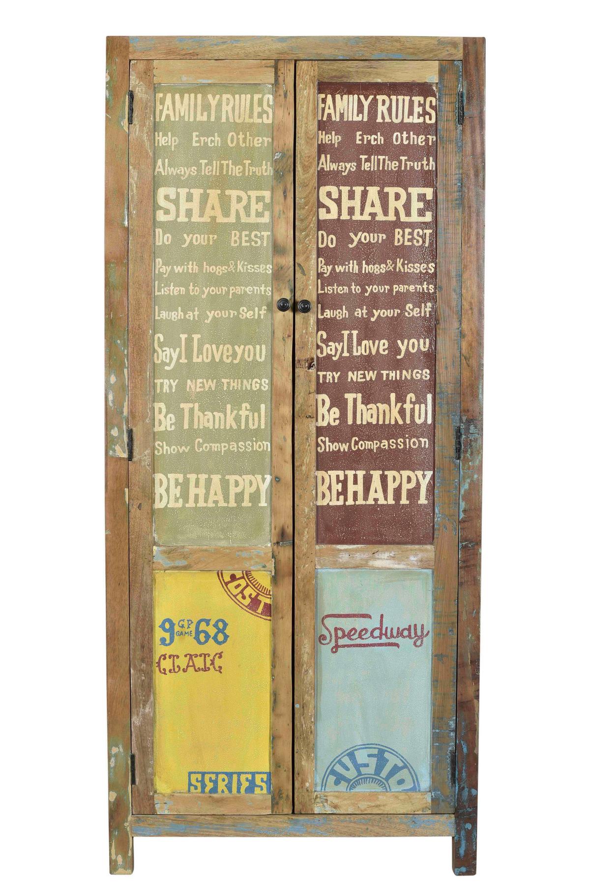 GARDEROBENSCHRANK Multicolor B: 80cm - Multicolor, Design, Holz (80/180/40cm) - MID.YOU