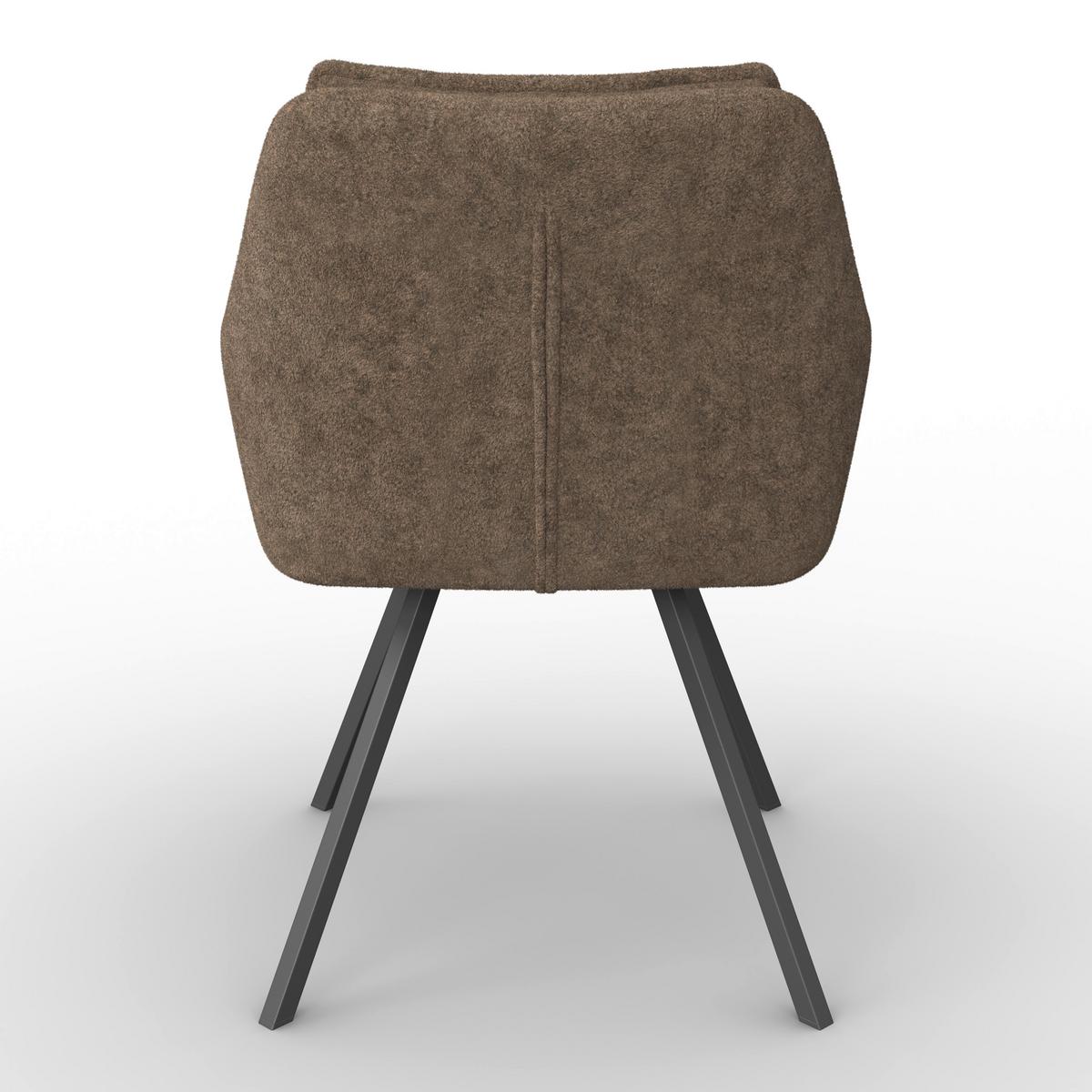 ŽIDLE S PODRUČKAMI BILLY - černá/hnědá, Moderní, kov/dřevo (64/87/64cm) - Bessagi Home