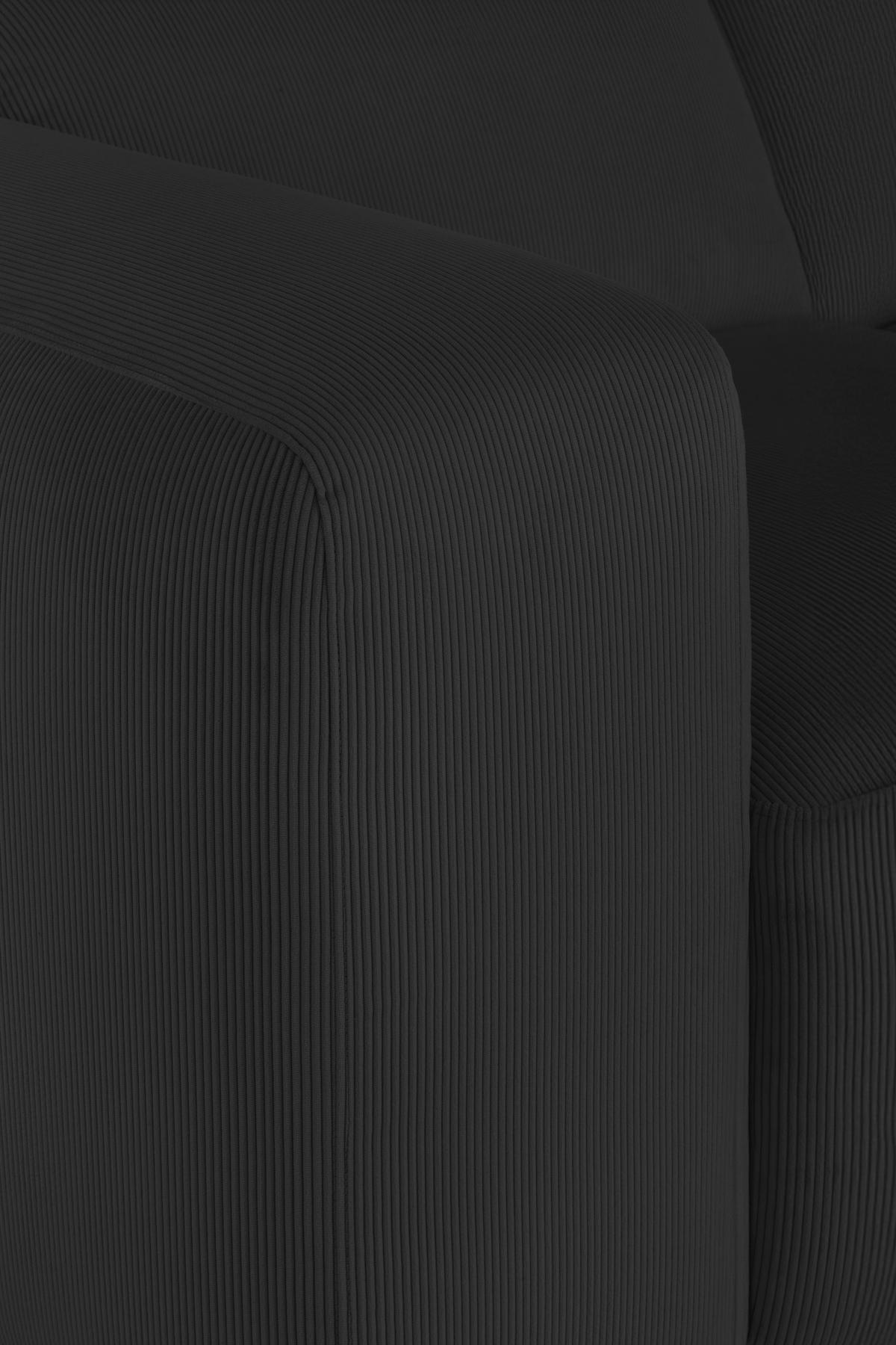 Ecksofa Hannah Schwarz 304x200 cm - Schwarz, Design, Textil (304/200cm) - MID.YOU