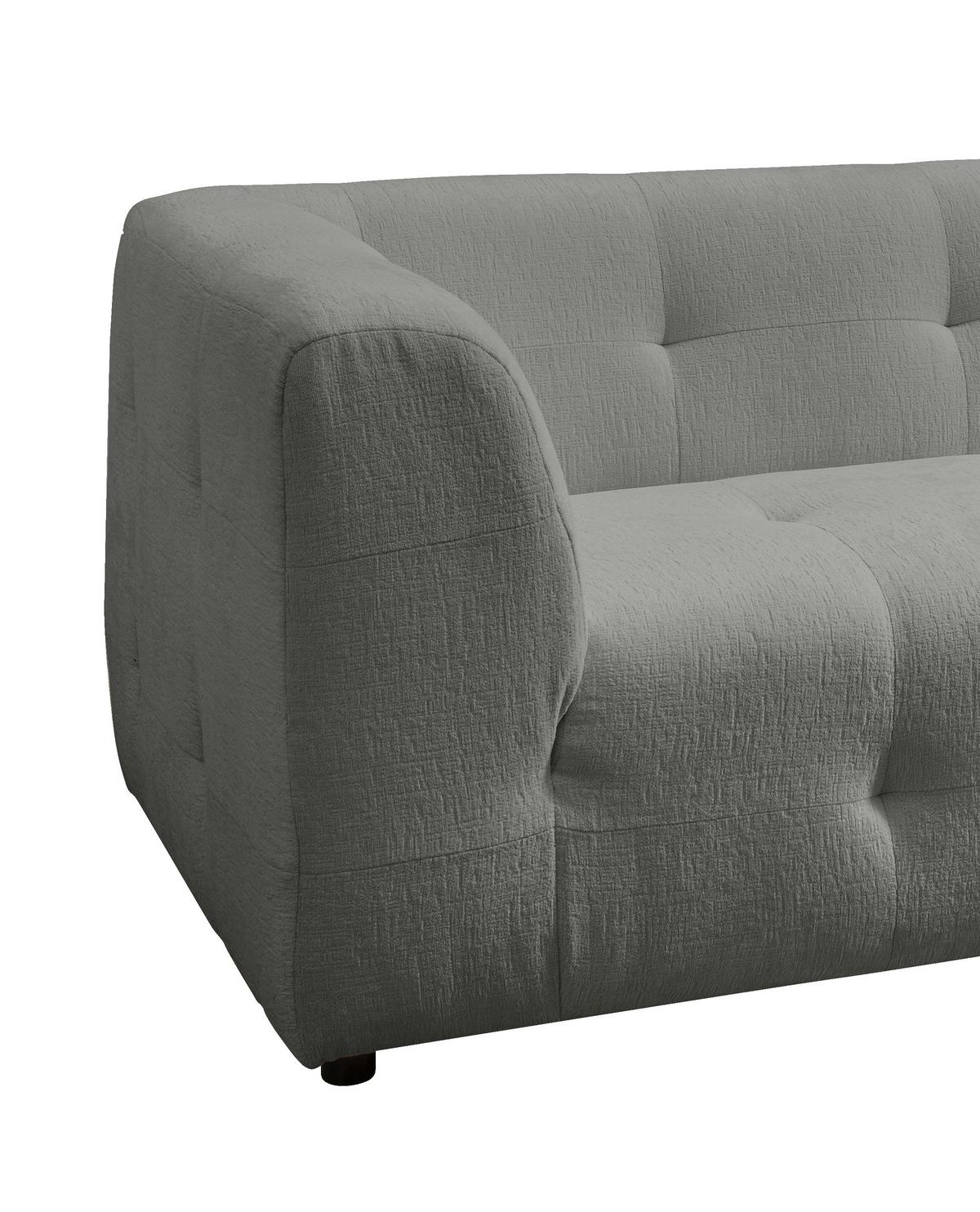 2,5-sitzer Velice, Graubraun B: 218 Cm - Graubraun/Schwarz, Design, Textil (218/72/95cm) - Livetastic