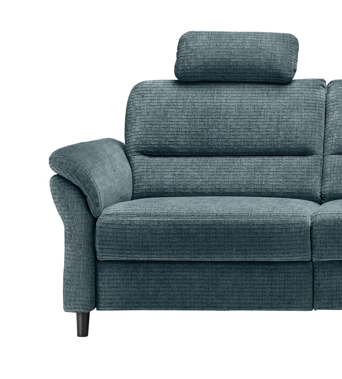 Ecksofa Cavoli Blau Relaxfunktion S: 266x190 Cm - Blau/Schwarz, MODERN, Textil (266/190cm) - Livetastic