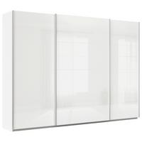 Schwebetürenschrank B: 315cm Feldkirch Weiß - Weiß Hochglanz/Weiß, MODERN, Glas/Holzwerkstoff (315/229/62cm)
