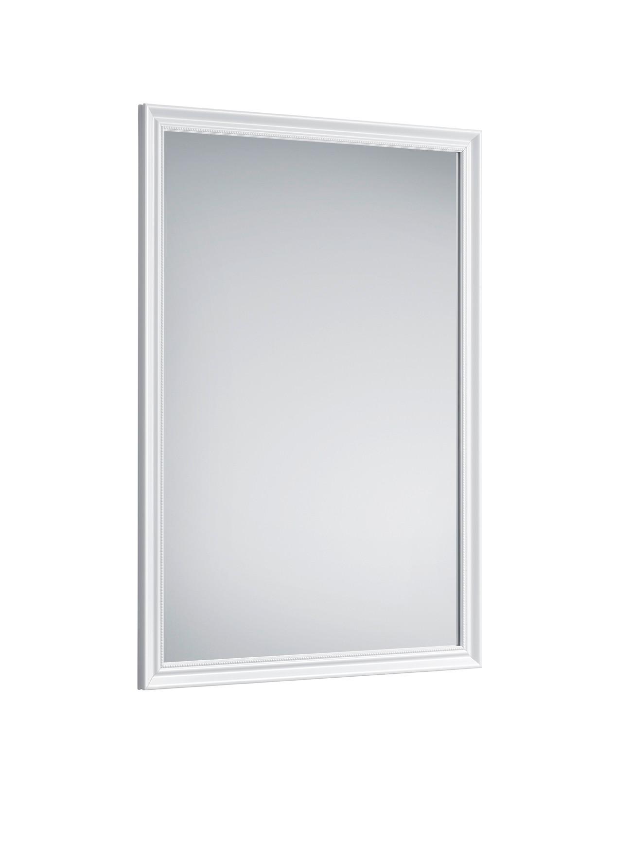 Wandspiegel Frieda Weiß B: 50 Cm - Weiß, Trend, Glas/Kunststoff (50/70/2cm) - Boxxx