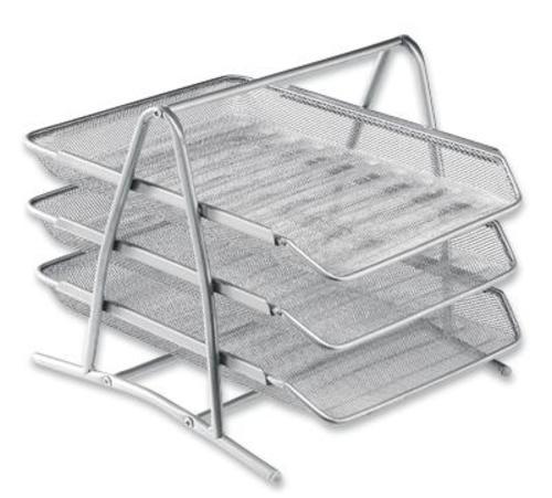 Pořadač Na Dopisy Mesh - barvy stříbra, kov (35/27,5/29,5cm) - Homezone