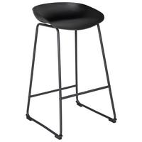 Barová stolička čierna - čierna/sivá, Modern, kov/plast (47/84/48cm) - Based