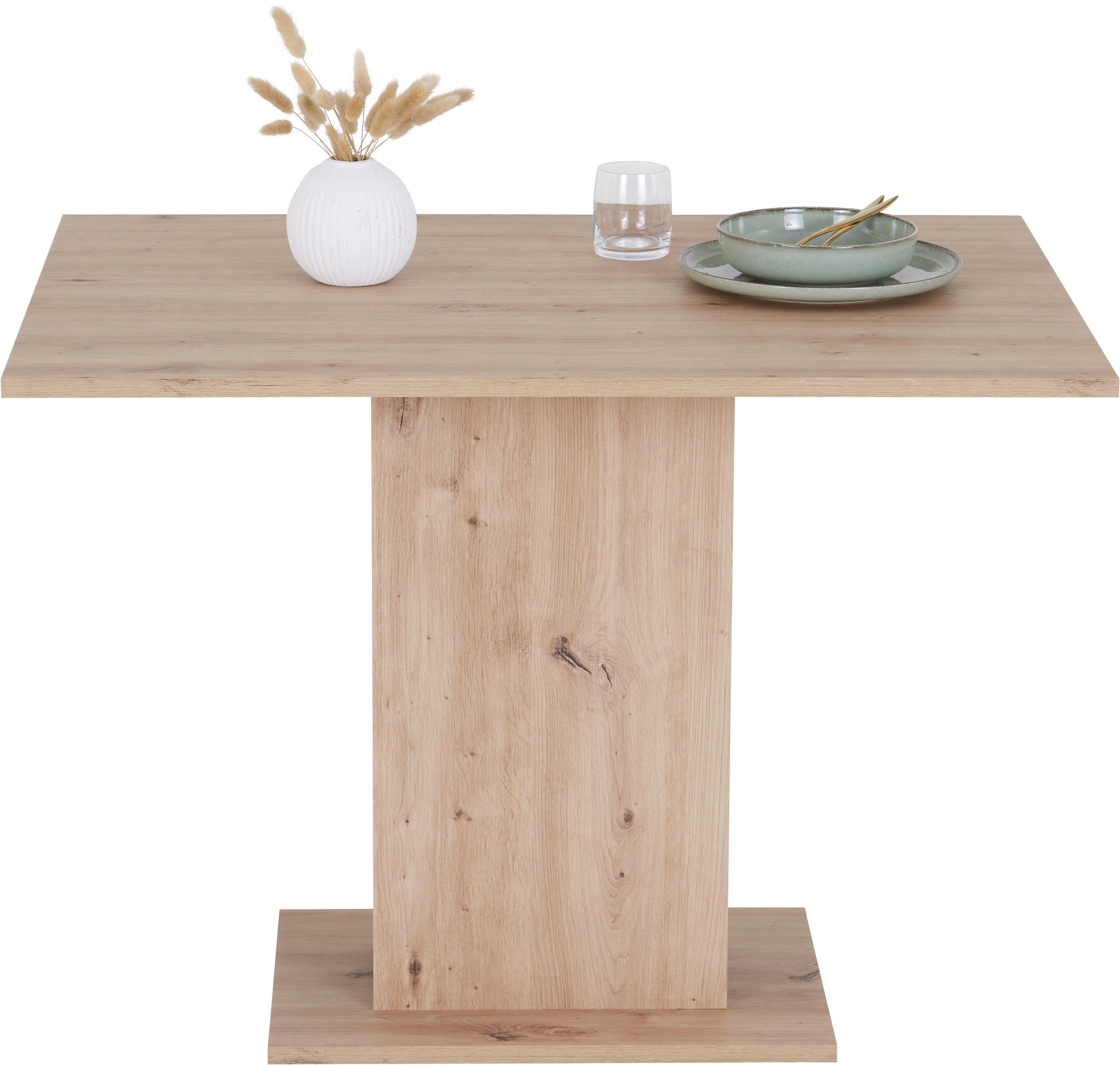 Esstisch Campel 100x75cm Artisan Eiche Dekor - Schwarz/Eiche Artisan, KONVENTIONELL, Holzwerkstoff (100/72,5/75cm)