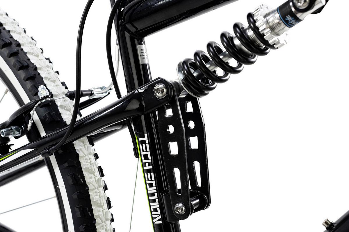 Mountainbike Fully 26 Zoll Scrawler 21 Gänge - Schwarz/Grün, Basics, Metall (180/70cm) - KS Cycling