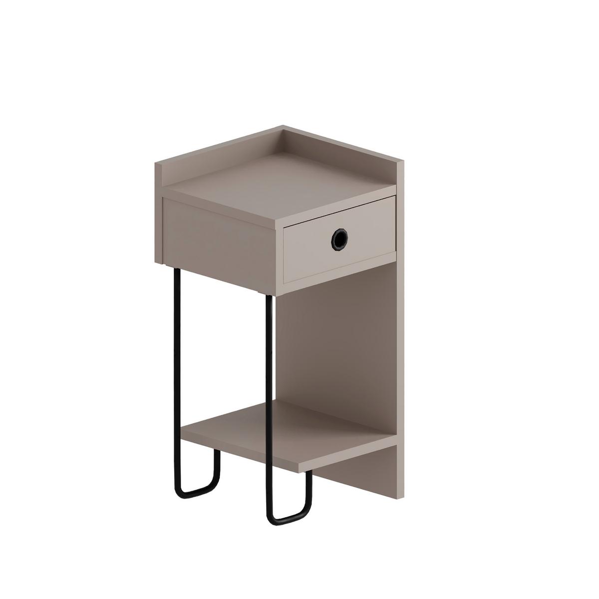 Kindernachtkästchen Sirius Mokka B: 32 cm - Mokka, Design, Holzwerkstoff (32/61/30cm) - Livetastic