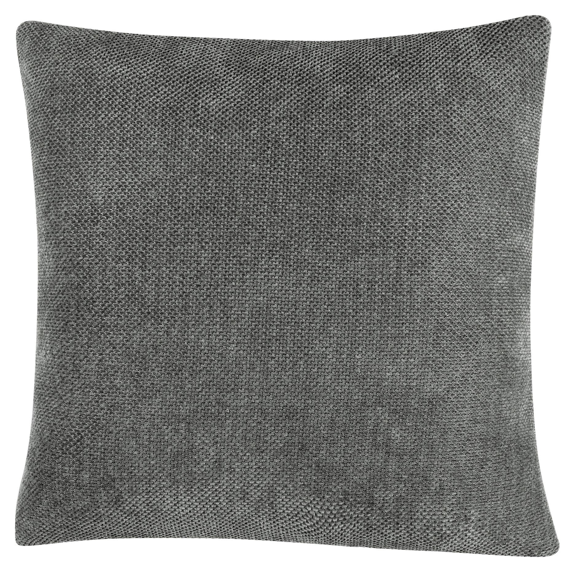 Zierkissen Nicole 45x45 cm Polyester Anthrazit mit Zipp - Anthrazit, MODERN, Textil (45/45cm) - Luca Bessoni