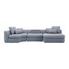 Sedacia súprava Anna modrosivá - modrá/sivá, Modern, drevo/textil (360/71/134cm) - Bessagi Home