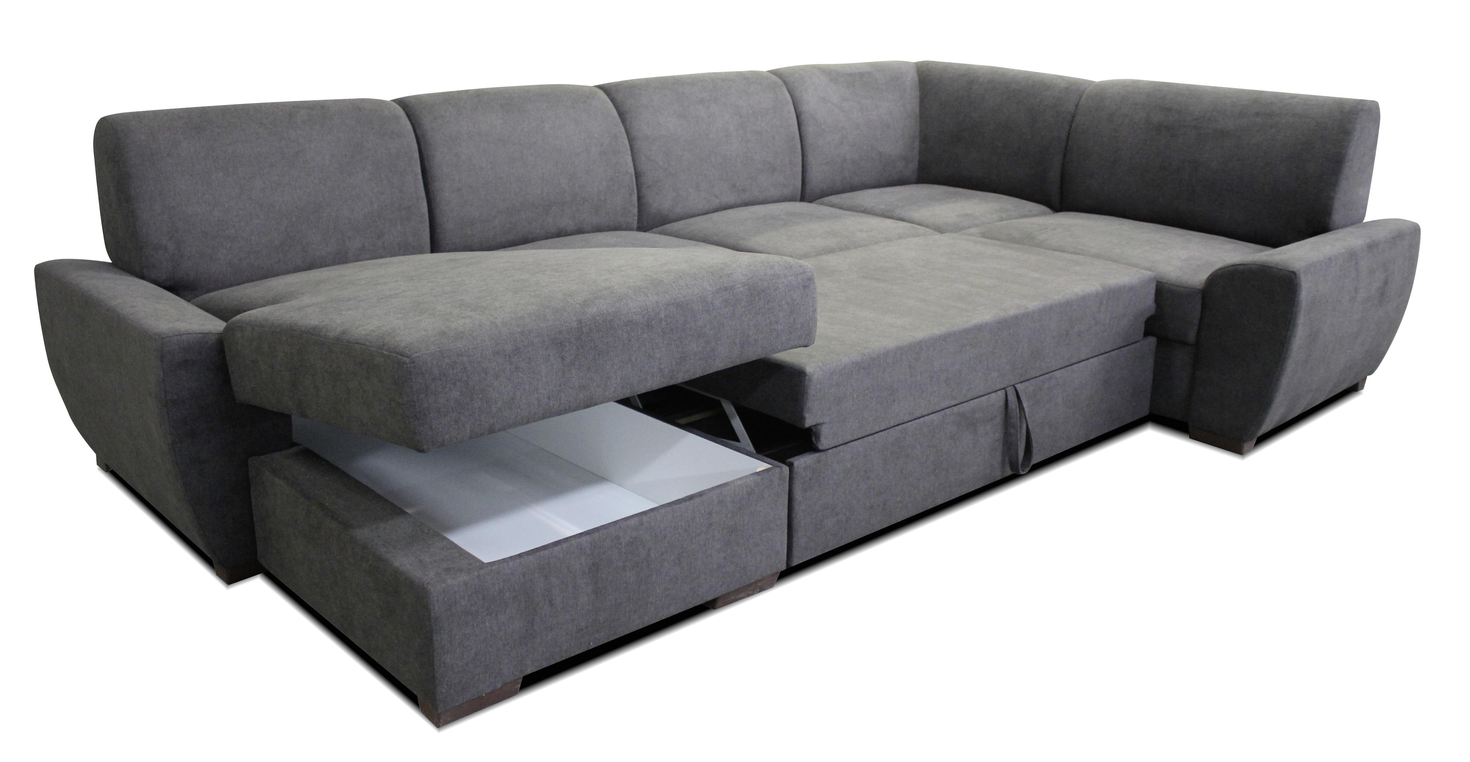 Wohnlandschaft Mara Dunkelgrau 160x310x190 Cm - Dunkelgrau/Dunkelbraun, Design, Textil (160/310/190cm) - Livetastic