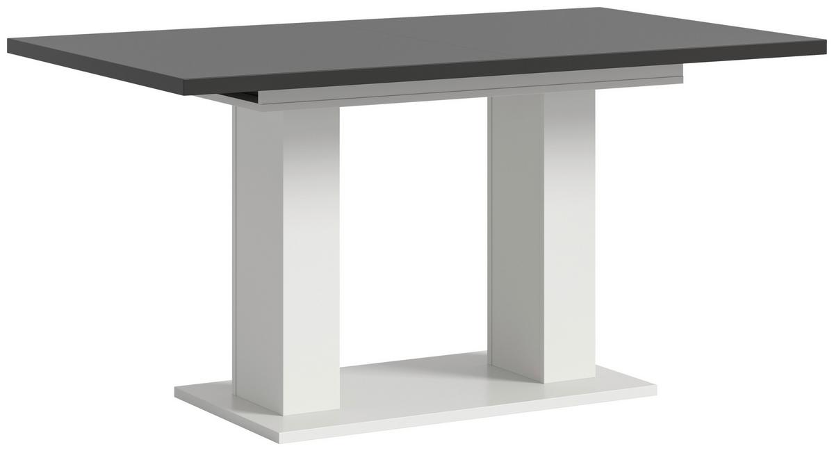 Ausziehtisch Marlon 150 Az Grau/Weiß, B:150-190 cm - Weiß/Grau, KONVENTIONELL, Holzwerkstoff (150-190/90/76cm) - MID.YOU