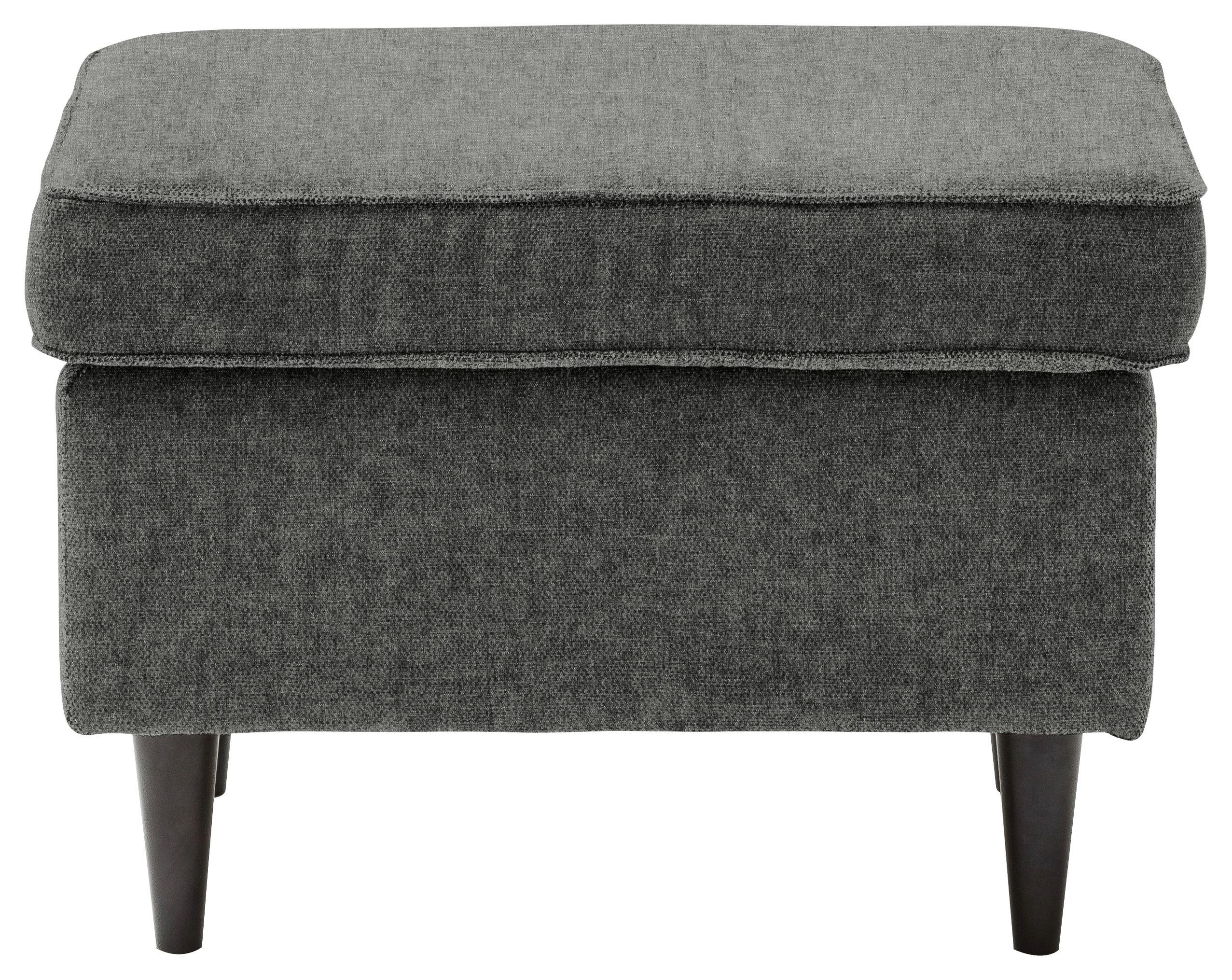 Hocker Oskar Anthrazit B: 63 cm - Anthrazit/Schwarz, Basics, Textil (63/43/42cm) - MID.YOU