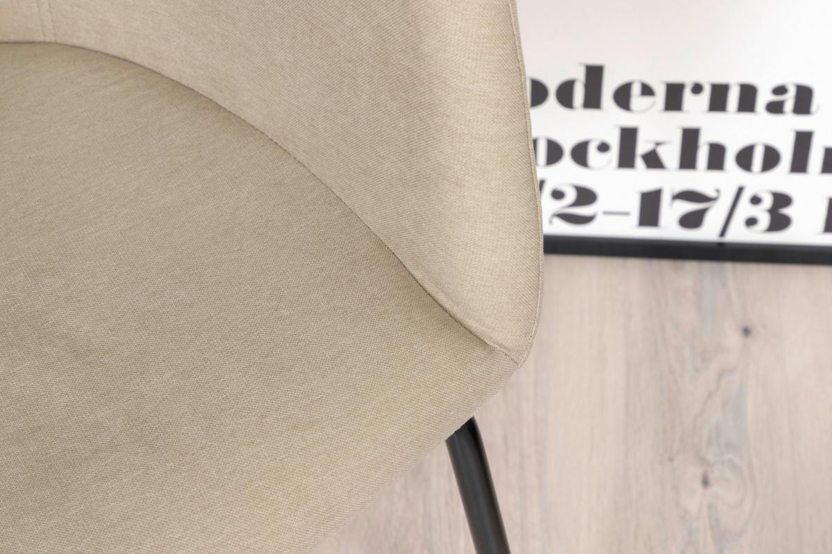 Stuhl Berit - Beige/Schwarz, Design, Holz/Kunststoff (55/78/55cm) - Livetastic