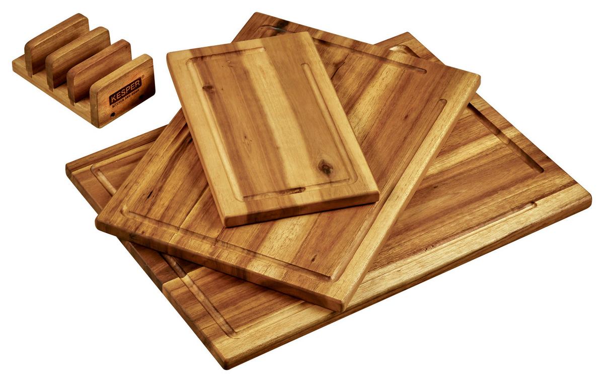 Schneidebrett-Set 3-teilig Braun - Braun, Basics, Holz (40/11,2/31,5cm) - Kesper