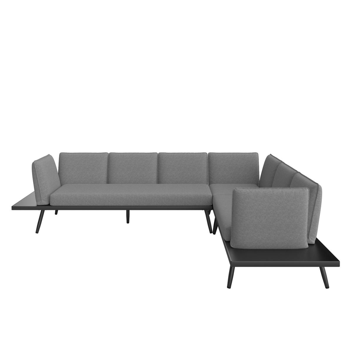 TERASOVÁ SEDACIA SÚPRAVA JOANNA - čierna, Modern, kov (300/78/80cm) - Bessagi Garden