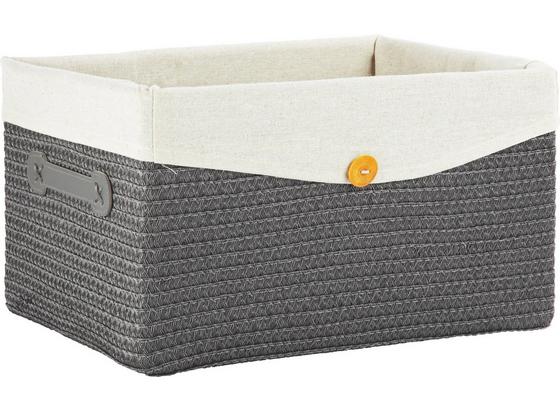 Koš Regálový 'denise' - L - šedá, Romantický / Rustikální, textil/umělá hmota (40/23/30cm) - Mömax modern living Koš Regálový 'denise' - L - šedá, Romantický / Rustikální, textil/umělá hmota (40/23/30cm) - Mömax modern living