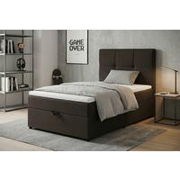 Boxbett Paros 100 100x200 Braun - Schwarz/Braun, MODERN, Holzwerkstoff/Textil (100/200cm) - MID.YOU