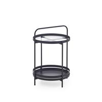 Couchtisch Schwarz B: 44 cm - Schwarz, Design, Glas/Metall (44/62/44cm) - MID.YOU