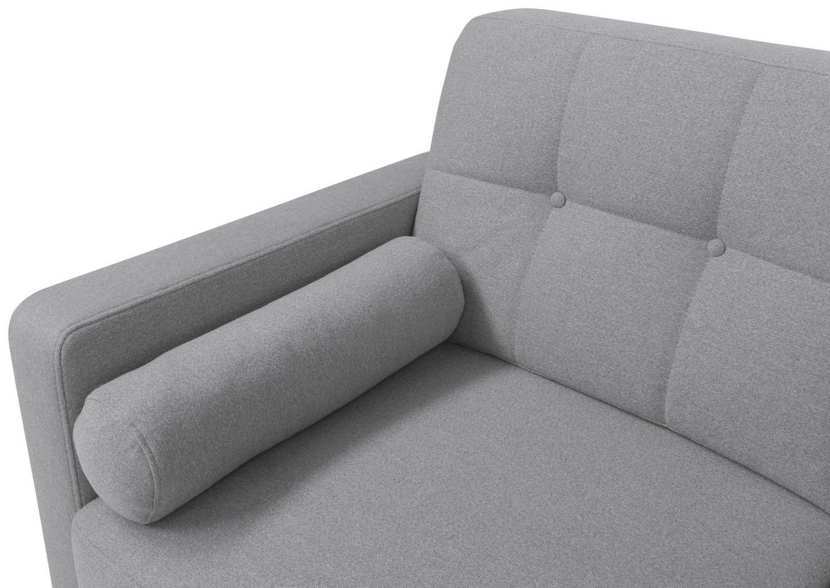 Eckschlafsofa Noret Hellgrau S: 242/242 cm - Dunkelgrau/Eiche Wotan, KONVENTIONELL, Textil (242/242cm) - MID.YOU