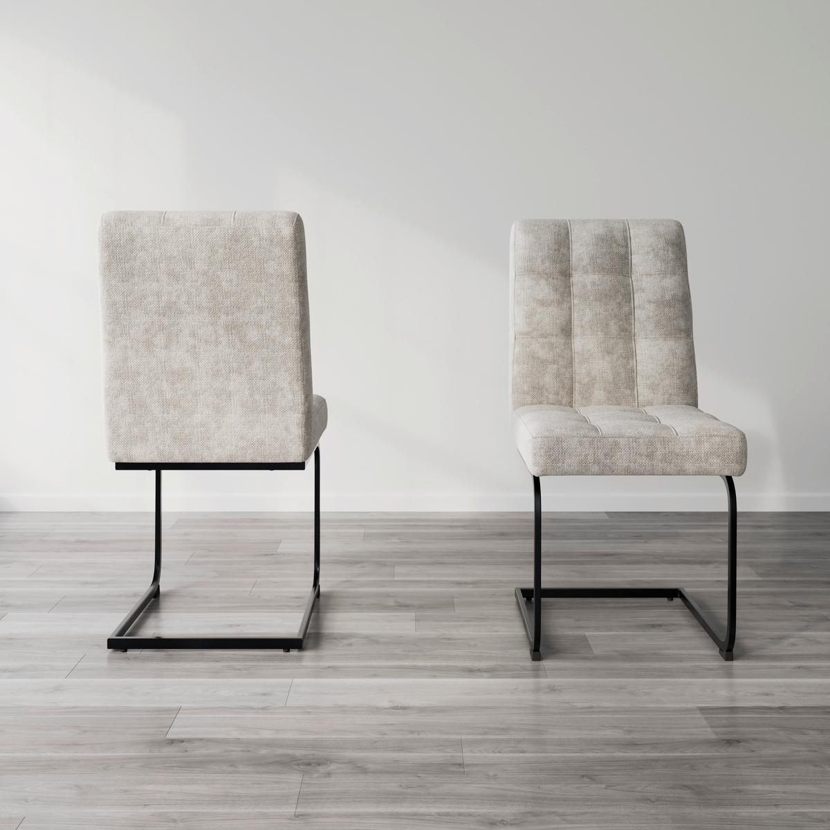 Stolička NOVA světle šedá - černá/světle šedá, Moderní, kov/dřevo (46/97/62cm) - Bessagi Home