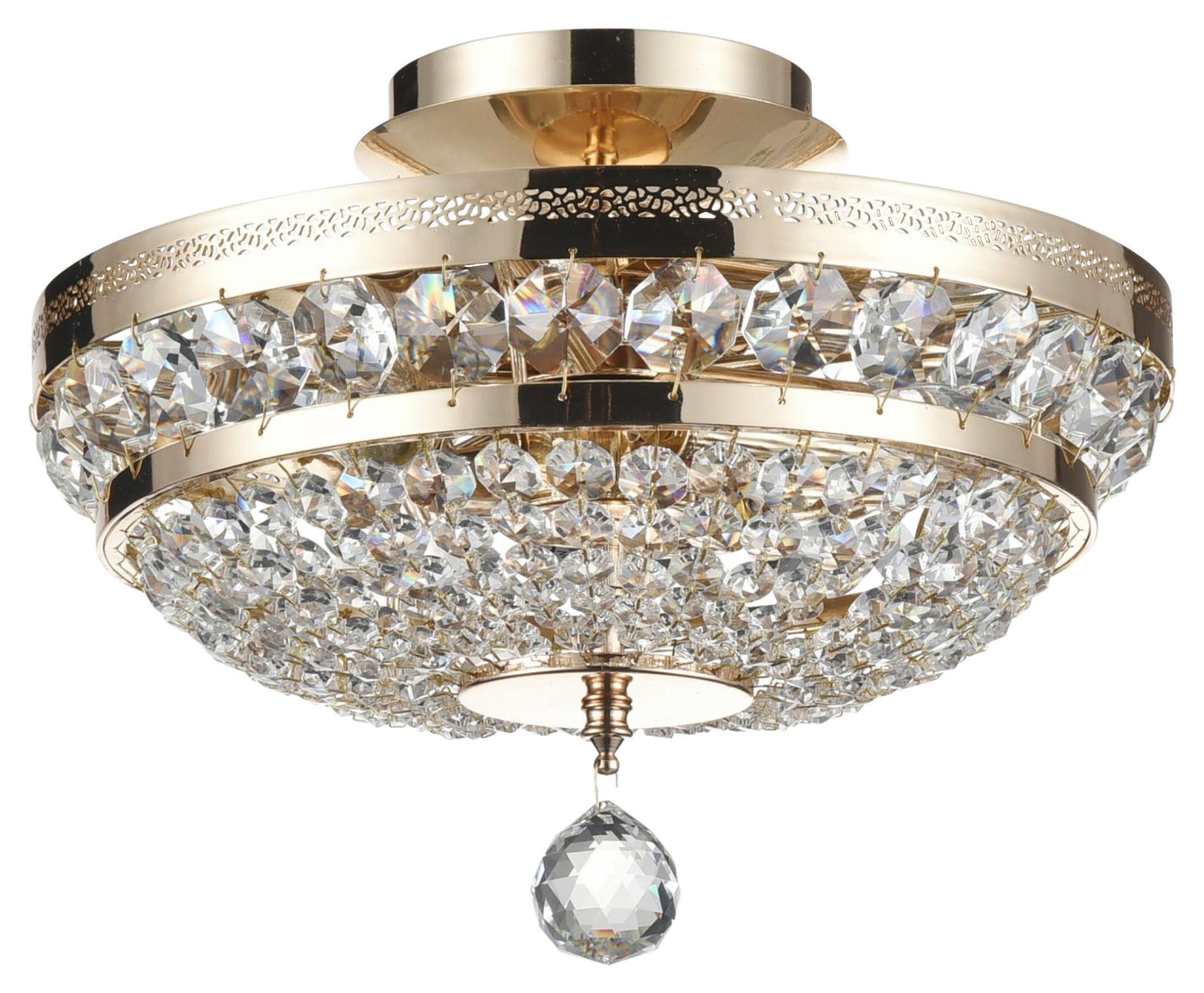 KRONLEUCHTER OTTILIA - Goldfarben, Basics, Glas/Metall (32/21cm) - MAYTONI