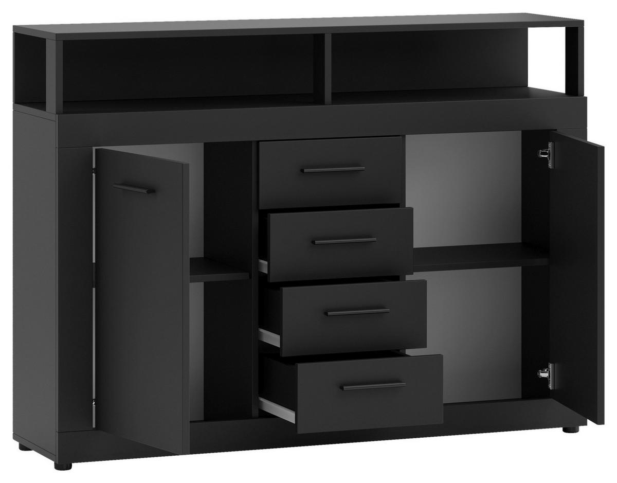 Kommode Lupo Anthrazit B: 119 Cm - Anthrazit, Design, Holzwerkstoff (119/96/32cm) - MID.YOU