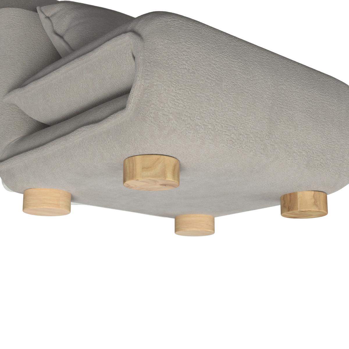 Rozkladacie kreslo BELLA, béžová, max. 120 kg - prírodná farba/béžová, Modern, kov/drevo (83/41/63cm) - Bessagi Home