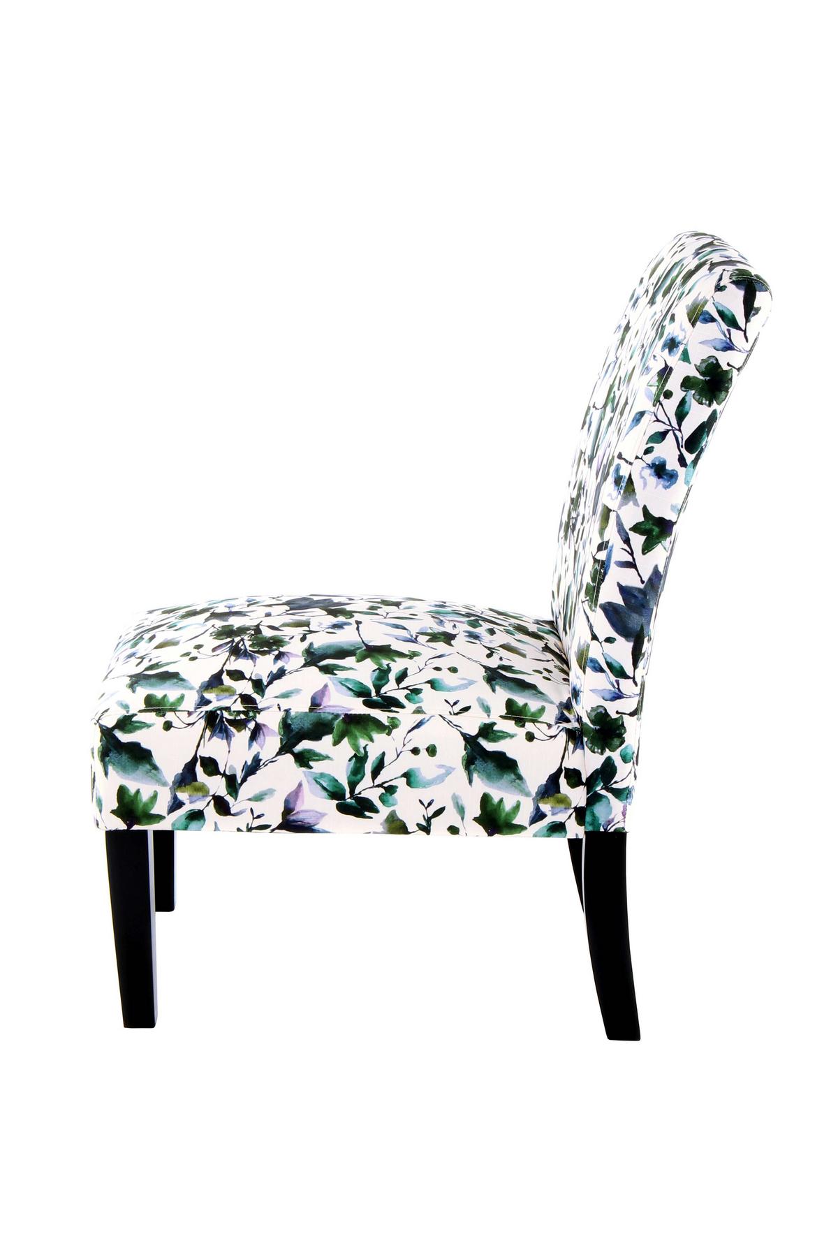Stuhl Indira 100 Gemustert - Blau/Lila, Design, Holz/Textil (55/92/77cm) - Kayoom