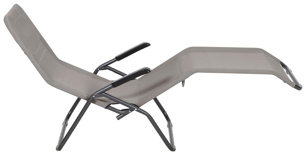 Sonnenliege J40969 Stahl, Klappbar - Taupe/Anthrazit, MODERN, Textil/Metall (72,5/103,5/144cm) - Siena Garden