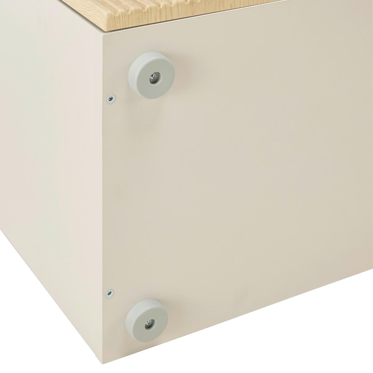 Botník CANNES - barvy dubu/černá, Moderní, kompozitní dřevo/plast (68/110/40cm) - Mömax