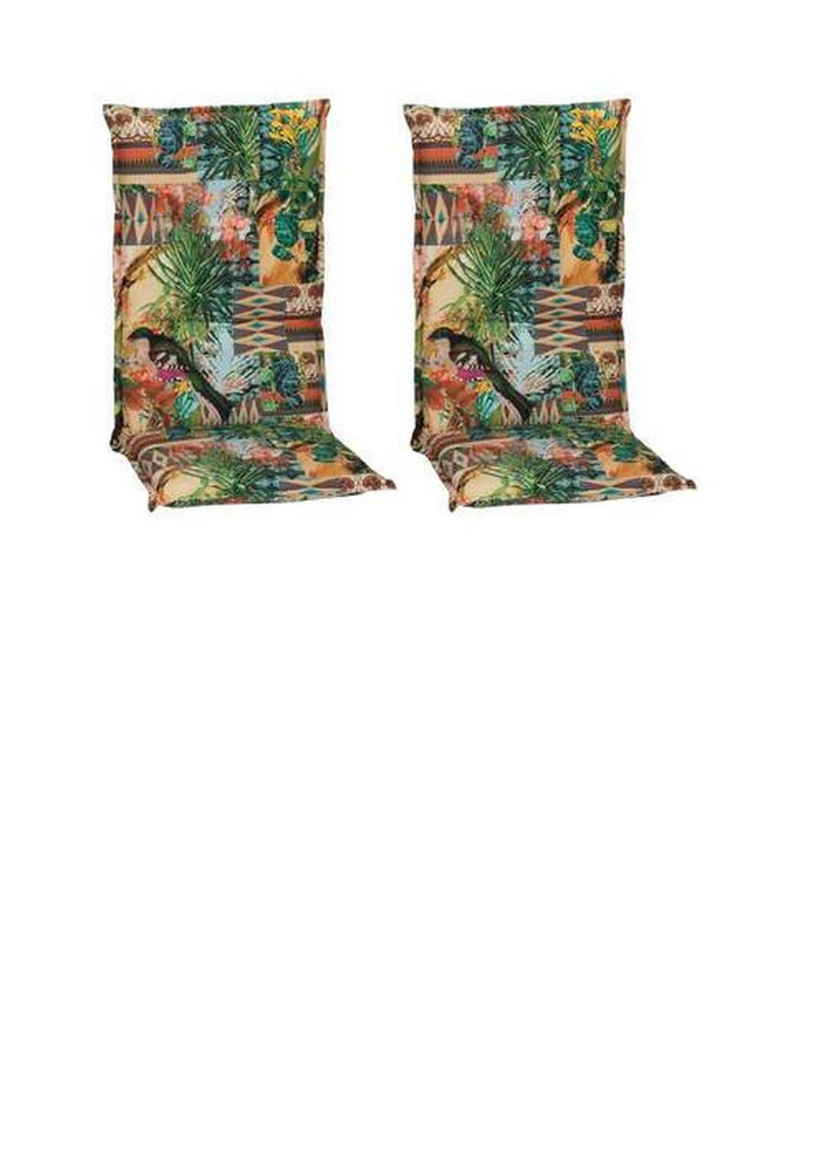 Hochlehner Auflage 2er-Set Texas 118x46x8cm Grün - Grün, Basics, Textil (118/46/8cm) - Gardenson