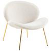 Stuhl-set Jaden 125 - Beige/Goldfarben, MODERN, Textil/Metall (73,5/74/75cm) - Kayoom