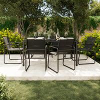 Kovová záhradná zostava Tanja - sivá/tmavosivá, Basics, kov/textil (160/90/75cm) - Based