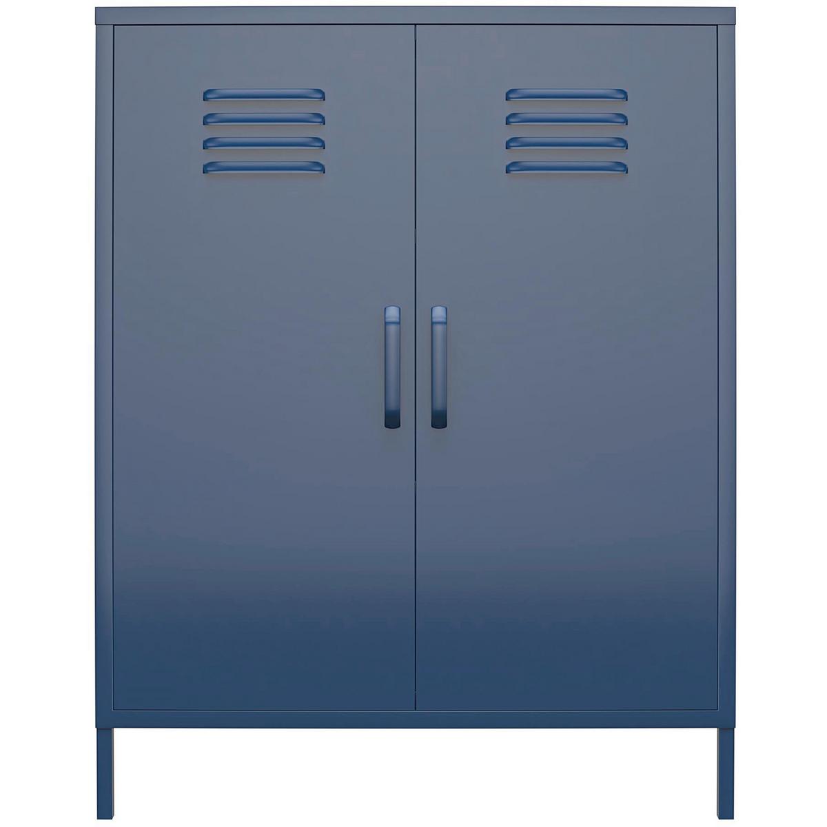 Highboard Bradford Blau B: 79cm - Blau, Design, Metall (79/100/39cm) - MID.YOU