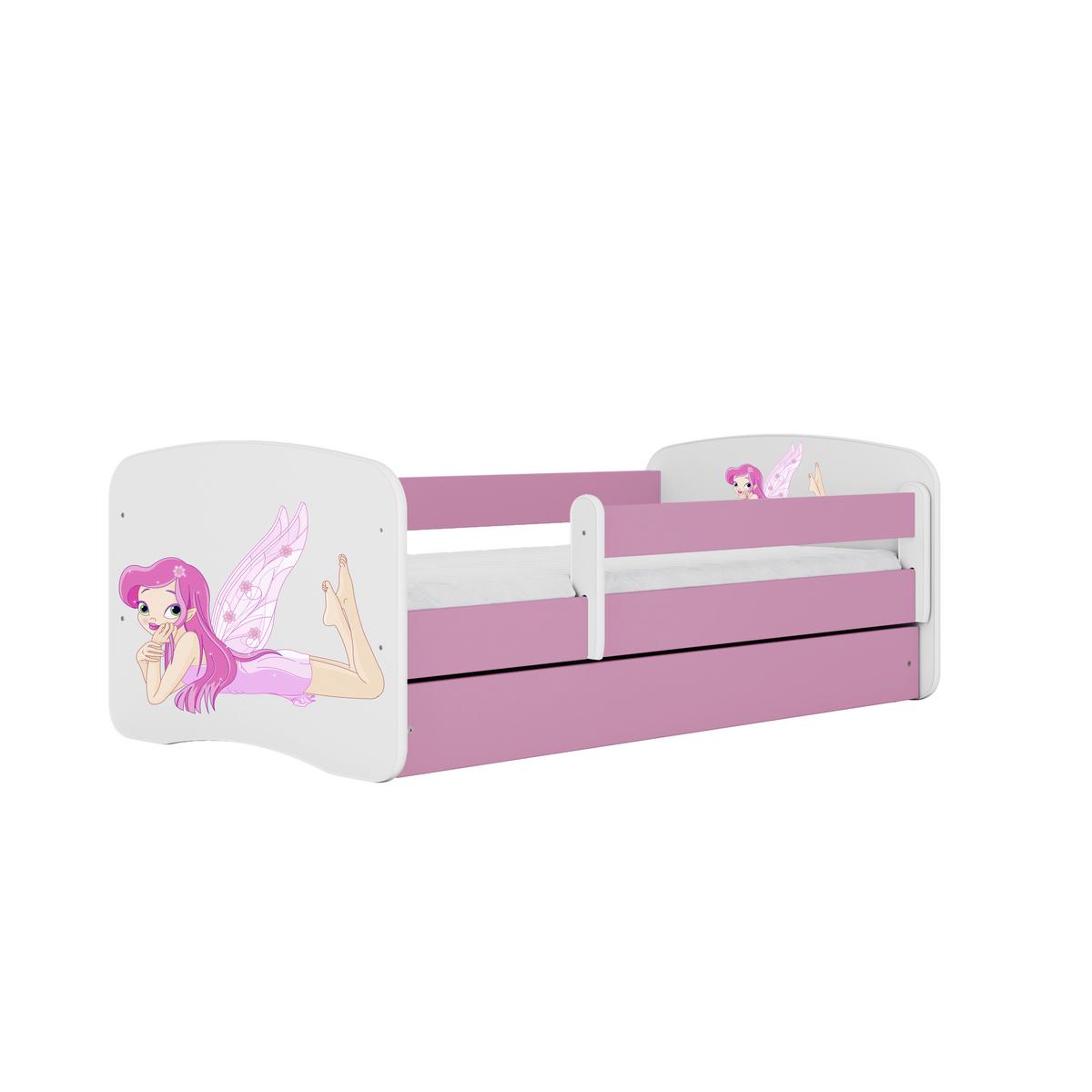 Kinder-/Juniorbett Babydreams Inkl. Matratze 80x160 - Pink/Birkefarben, MODERN, Holz/Holzwerkstoff (80/160cm) - MID.YOU
