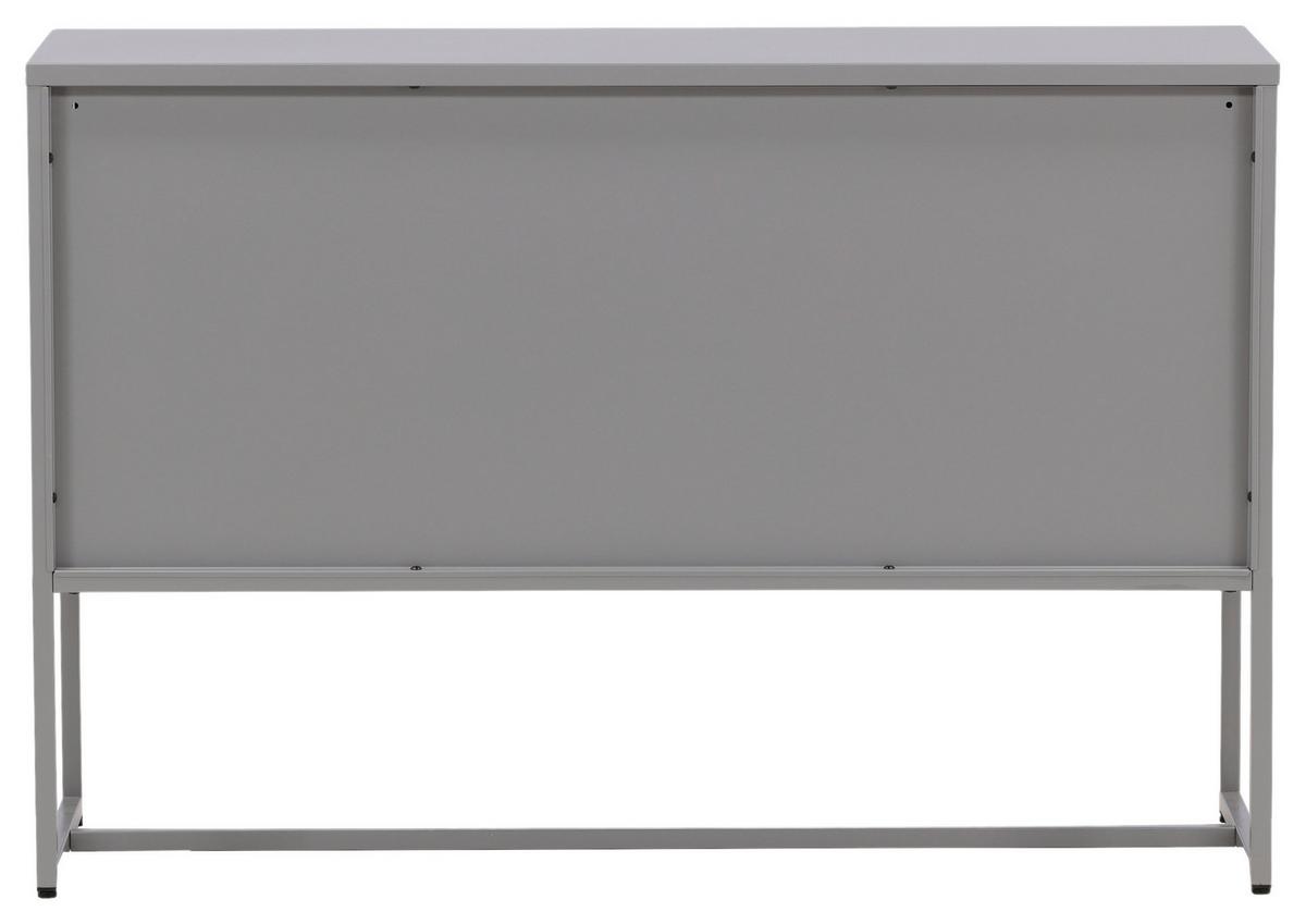 Sideboard Malla - Hellgrau, Design, Metall (120/80/40cm) - Livetastic