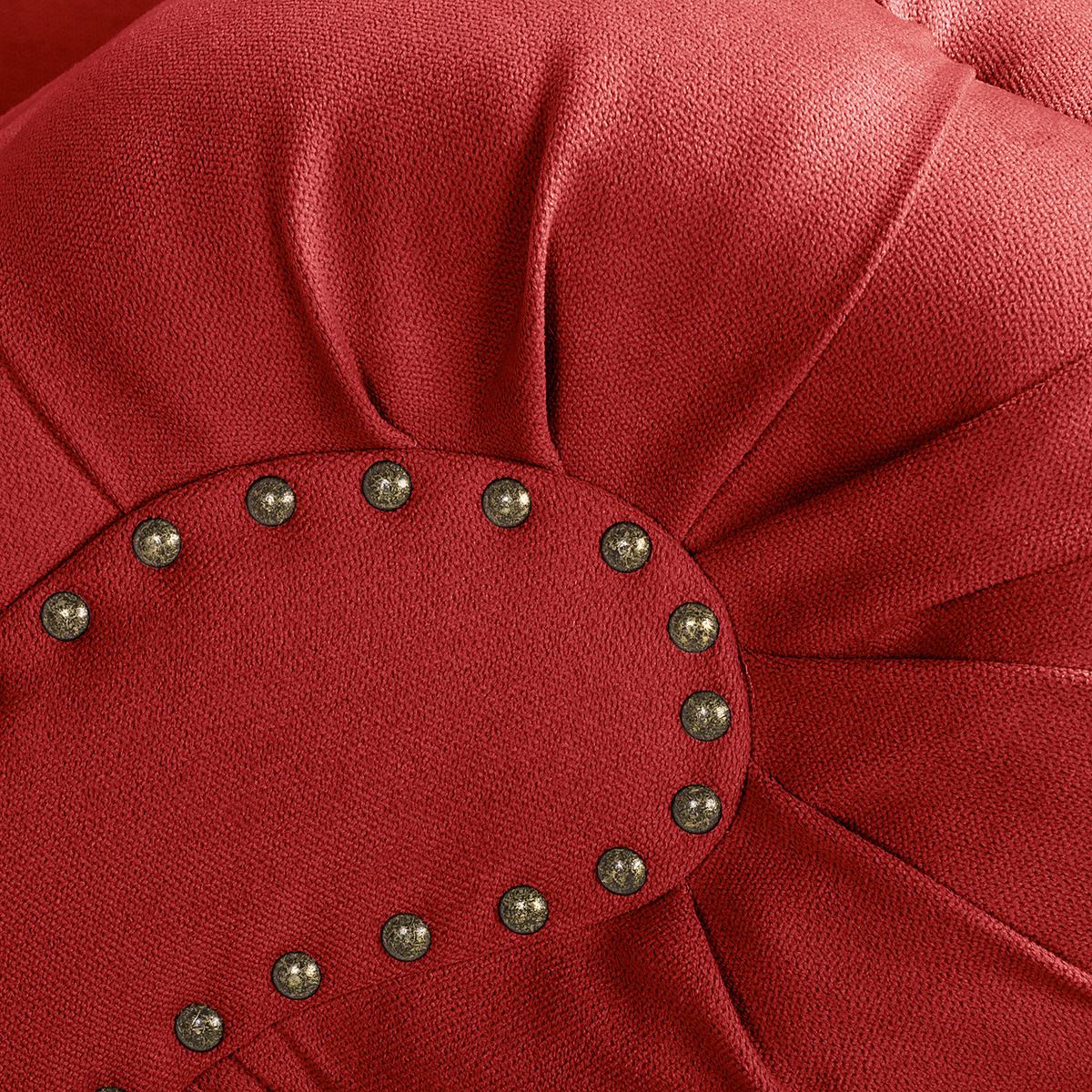 Récamiere Pako Rot B: 185cm - Rot/Braun, Design, Textil (185/93/75cm) - Livetastic